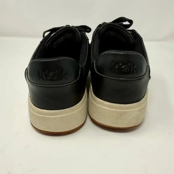 Kizik Vegas Hands Free Sneaker Black Women 7.5 Men 6 WIDE Walking Comfort Oxford - Picture 4 of 6